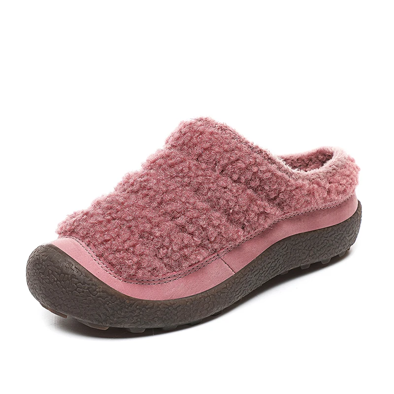 

DAFENP Men and Women warm home shoes non-slip waterproof cotton winter outdoor warm children's cotton slipper 31-38