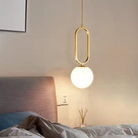 bedroom pendant lamp gold glass ball pendant lamp bed kitchen bedroom decoration ceiling lighting creative design