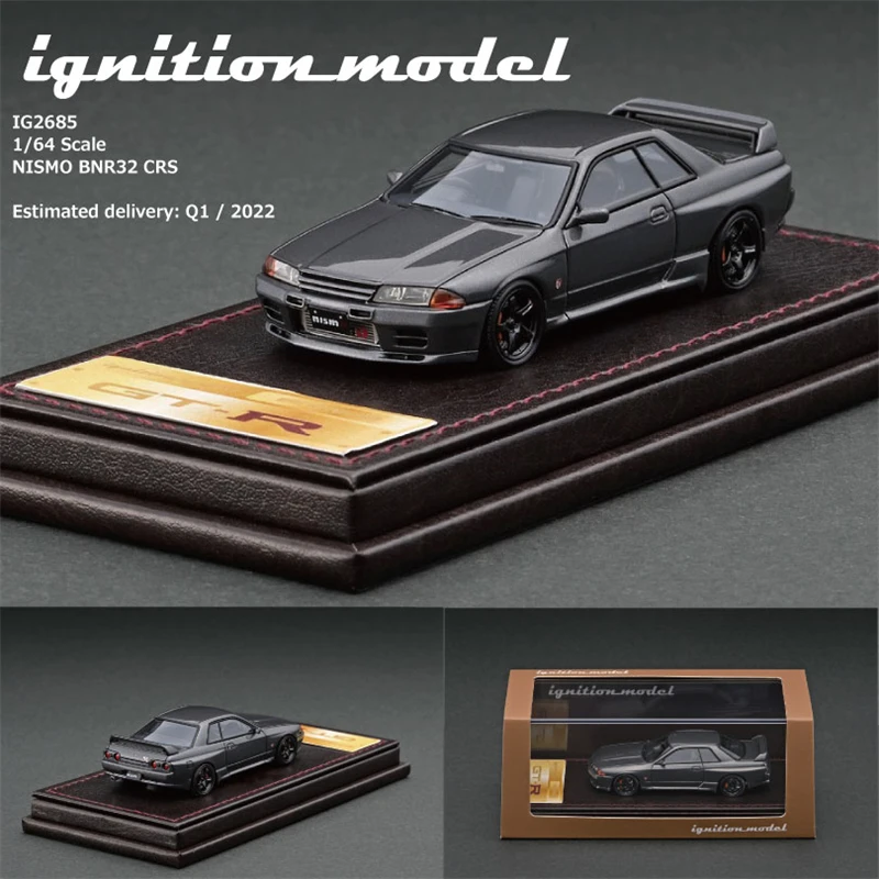

Серая полимерная модель автомобиля IG 1:64 Nismo BNR32 CRS