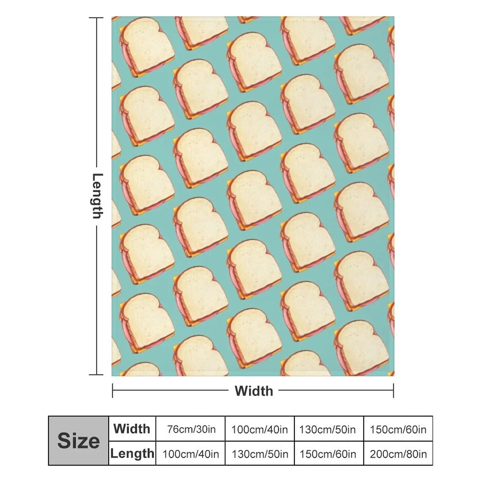 Одеяло с узором Bologna Sandwich - синее одеяло на Хэллоуин мягкие большие