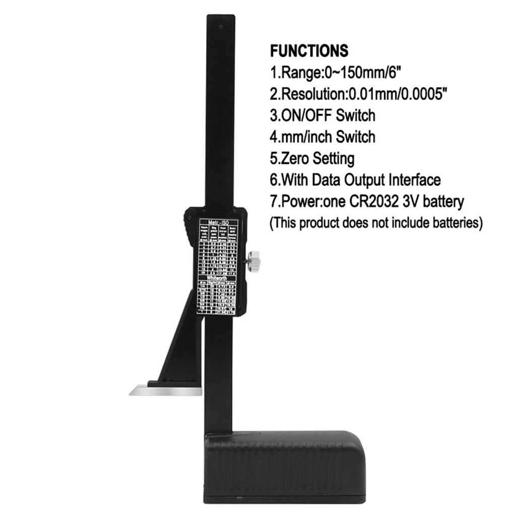 

Digital Caliper Ruler Glass Fiber Micrometer Height Gauge Woodworkings