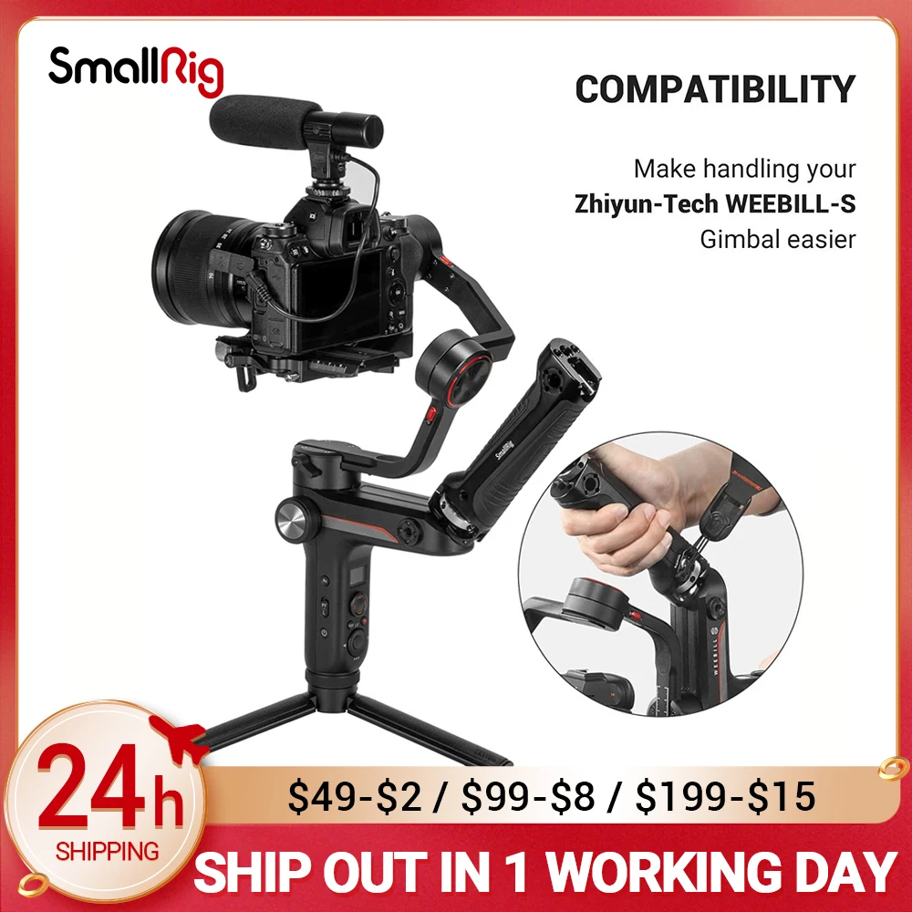 

SmallRig WEEBILL S Handgrip for Zhiyun-Tech WEEBILL-S Gimbal W/ 1/4 3/8 for Articulating Magic Arm Microphone DIY Options 2636