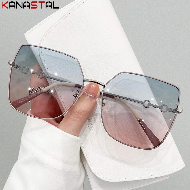 

Women's Polarized Sunglasses Fashion Men Metal Large Frame Sun Glasses Sun Protection Travel Outdoor Sports Visor Eyewear