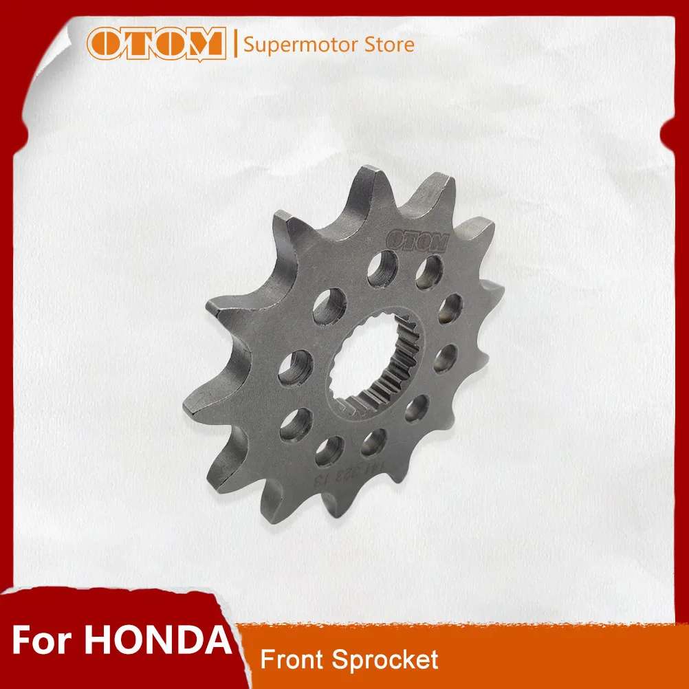Передняя Звездочка для мотоцикла OTOM 13T, кованая цепь 520, легкий дизайн, колесная Шестерня для мотоциклов HONDA CR125 CRF250R CRF250X