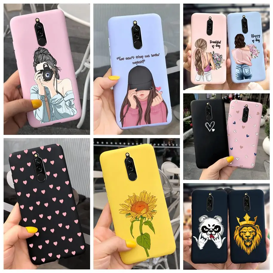 

Soft Case For Xiaomi Redmi 8 Case Silicone Fundas Phone Back Cover For Redmi8 Case Sunlower Heart Girls Bumper For Xiomi Redmi 8