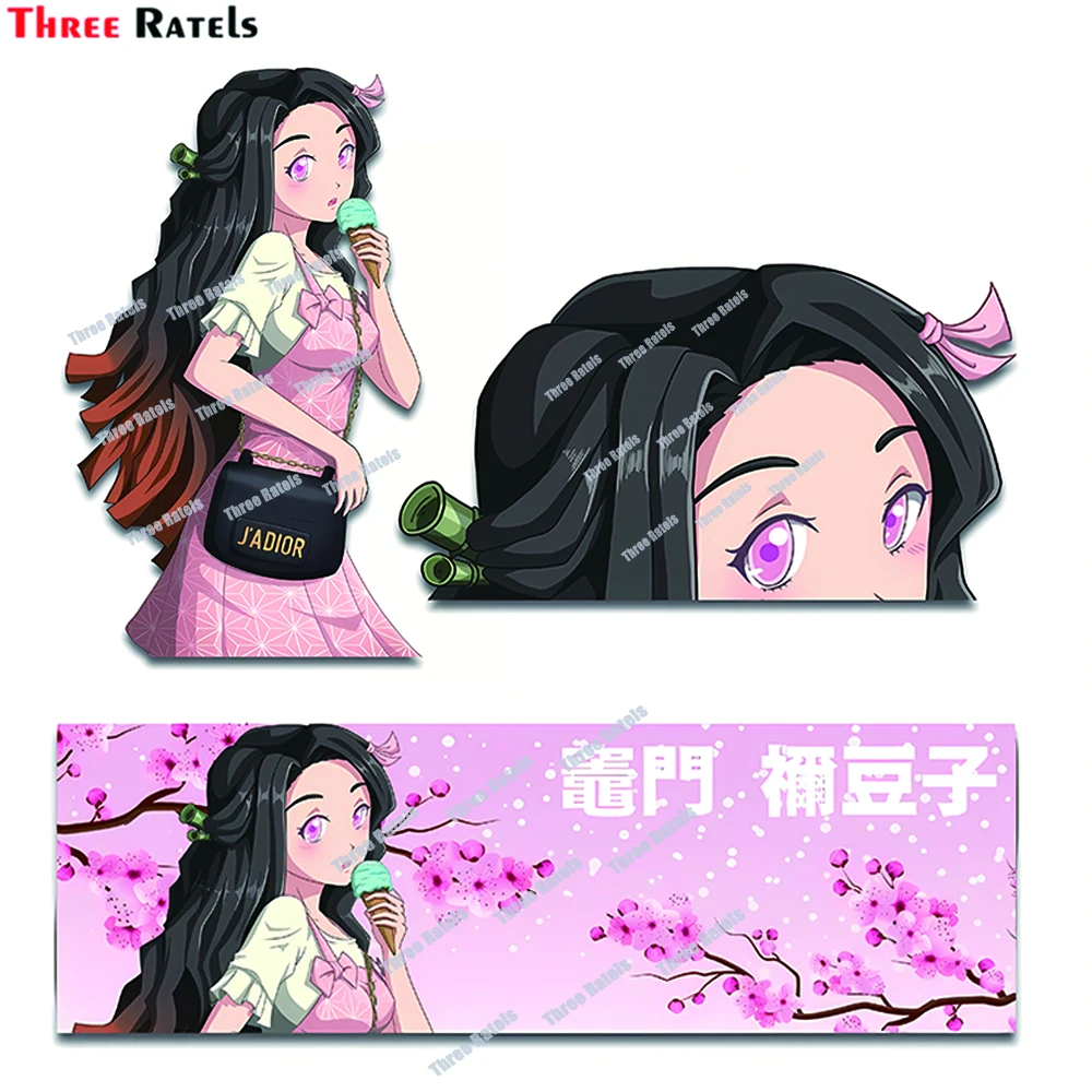 

Three Ratels D781 Nezuko Kamado Stickers And Decals For Skateboard Travel Suitcase Phone Laptop Luggage Stickers DIY Kids Girl T