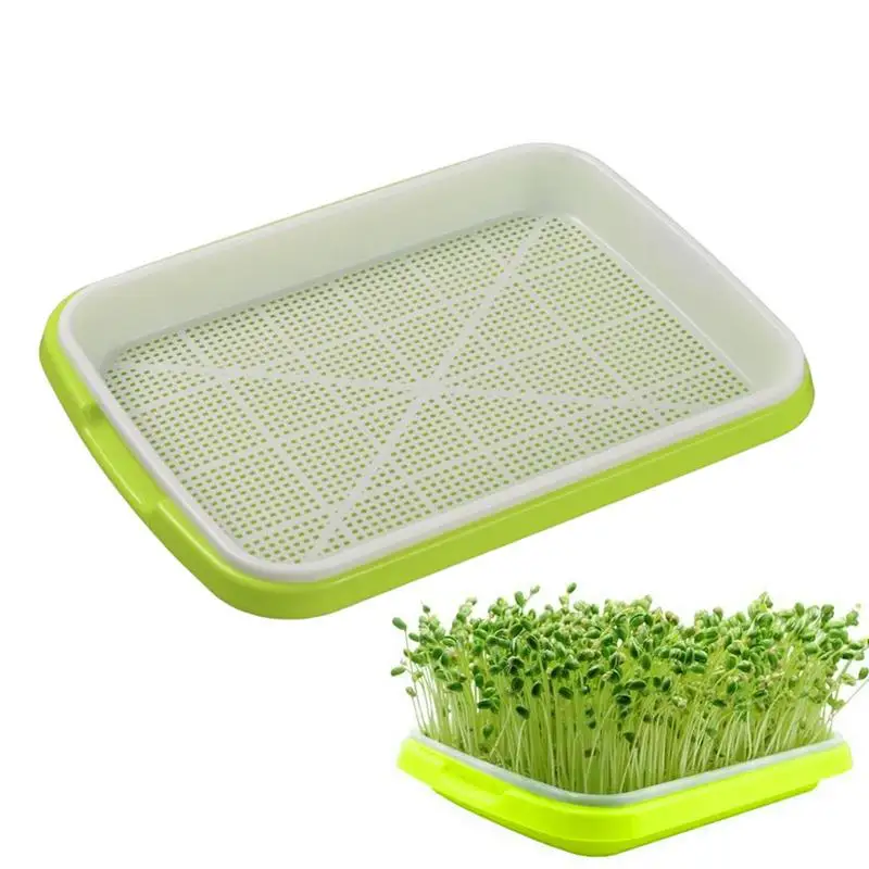 

Seed Sprouter Tray Soil-Free Large Capacity Planting Trays With Cover Sprout Plate Hydroponic Plant Pots Germination Tool