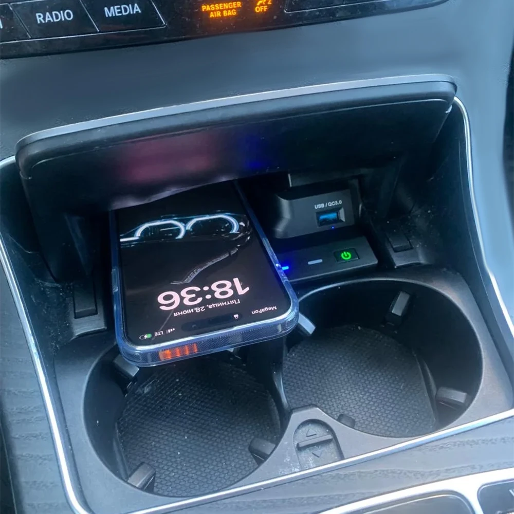 Автомобильное беспроводное зарядное устройство для Mercedes Benz AMG W205 C43 C63 GLC43 GLC63 X253