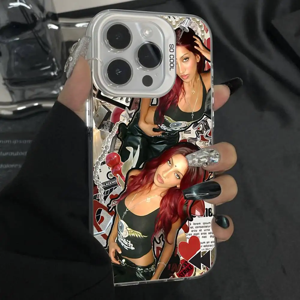Фото Чехол для телефона Lara Raj Katseye для iPhone 16,15,14,13,12,11,Pro,Max,Plus,Mini,XS,SE Anti Fall Grey White Matte Hard Bumper №4