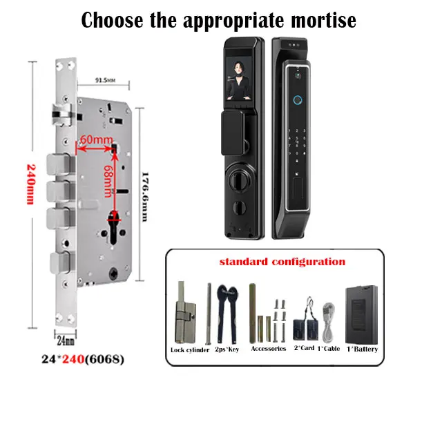 

Умный дверной замок TTLOCK 6068