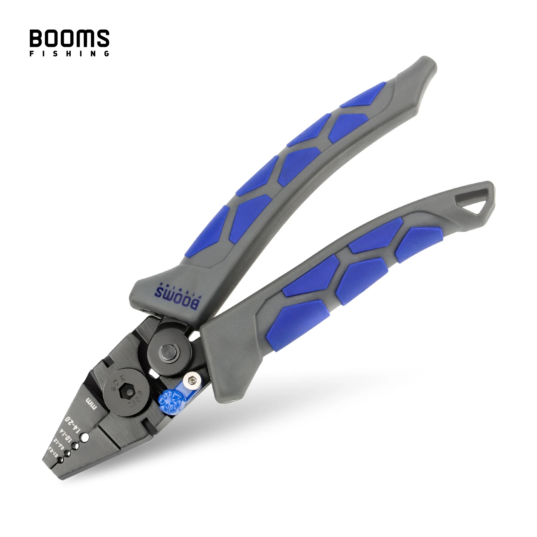 Booms Fishing CP4 Fishing Crimping Pliers Steel Wire Cutting Scissors For Double-Barrel Sleeves High-carbon steel Fishing Tools