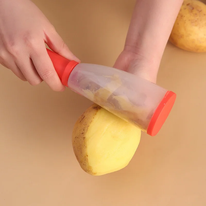 

Multifunctional storage peeling knife, peeling knife and storage tube peeling apple supplies peeling knife
