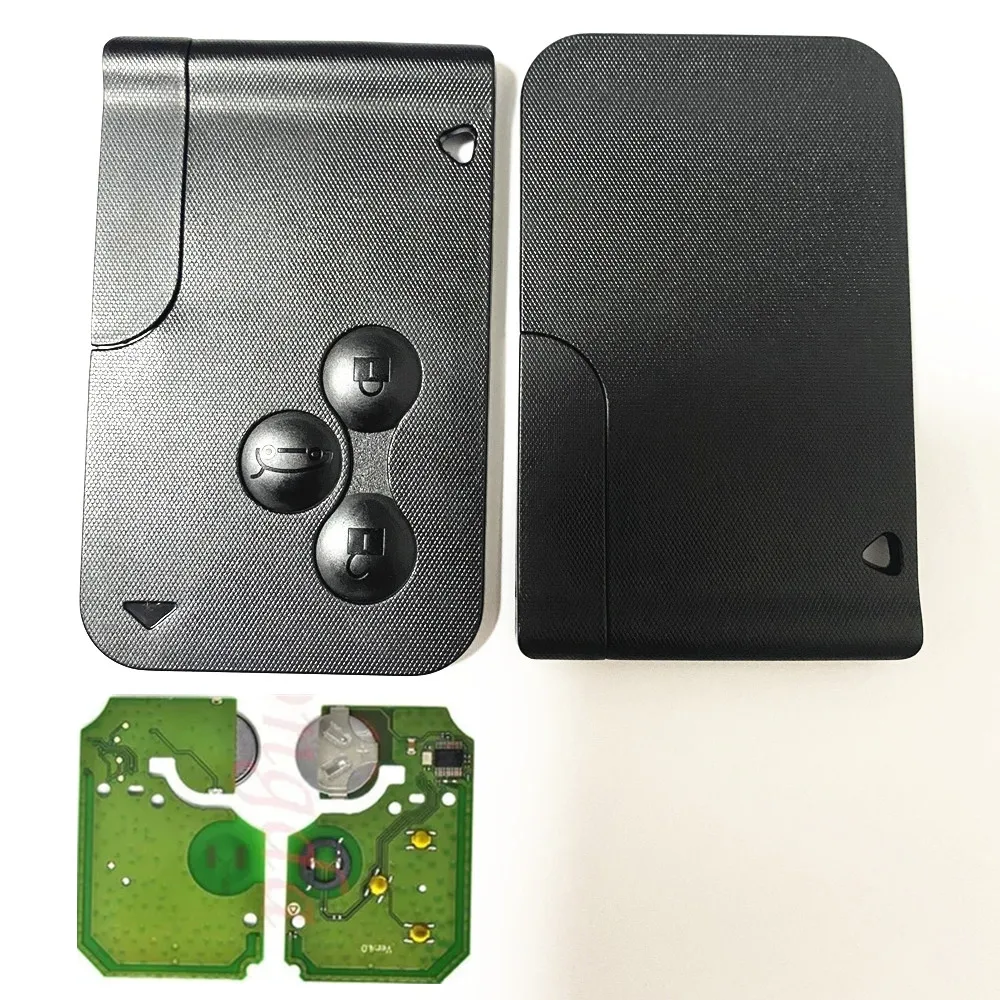 

1/5/10 шт., 3 кнопки, 433 МГц, ID46 PCF7947, получип, умный удаленный автомобильный ключ для Renault Megane 2 Scenic Card II