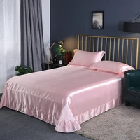 bedding set luxury queen king size bed sheet 100 silk bedsheet bed sheets flat fitted double sheet