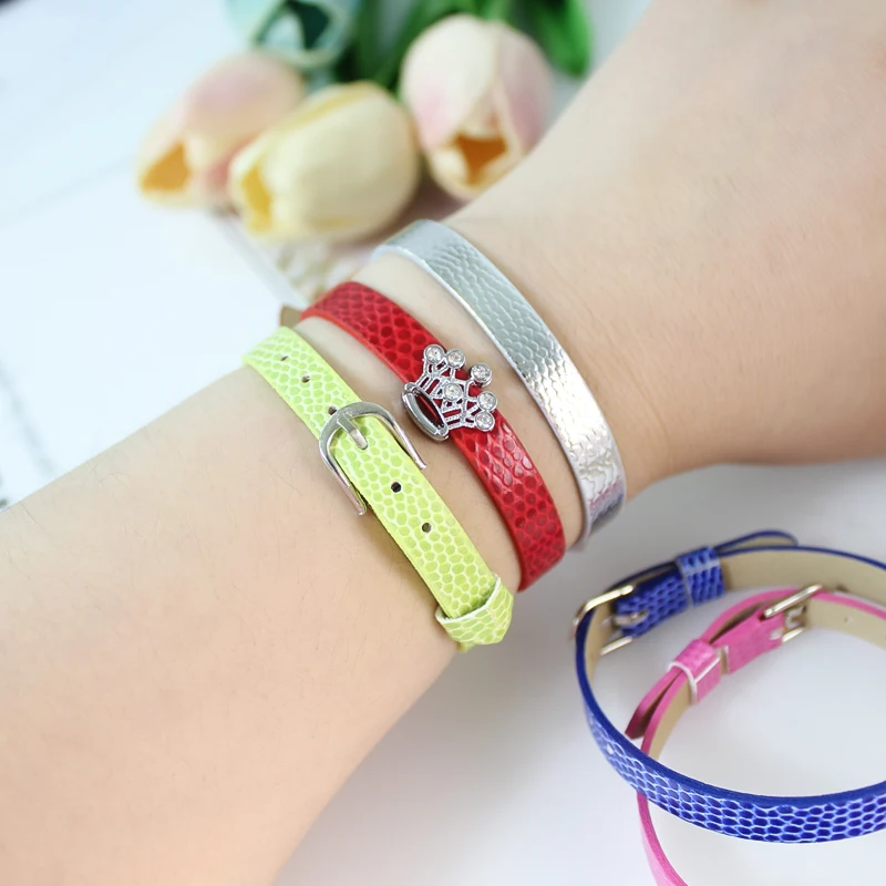 50 штук 8мм L 210мм браслет DIY аксессуары PU браслет-змея со слайдерами символов букв для женщин и детей подарок.