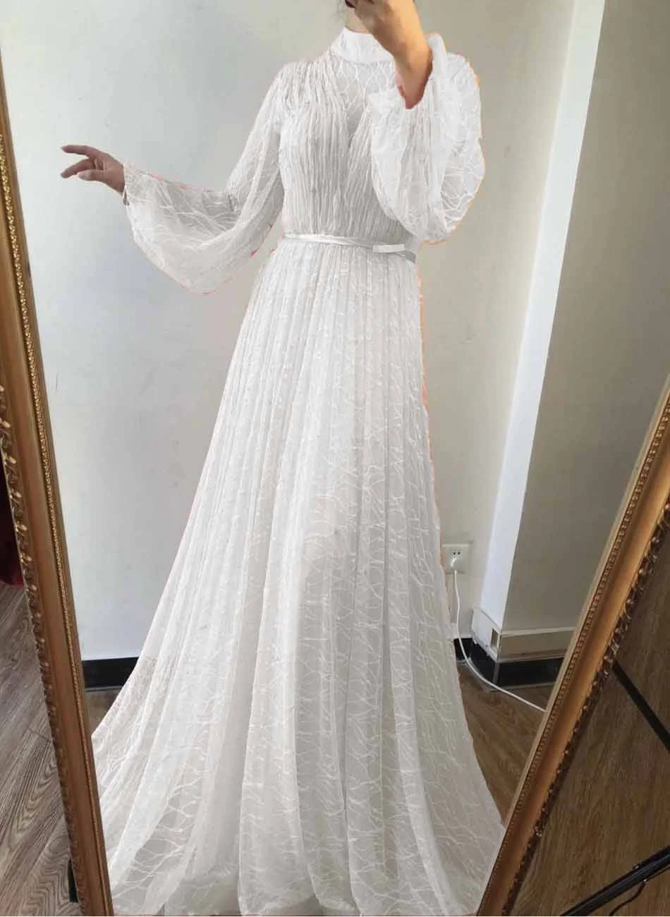 

Повседневное элегантное приталенное пикантное платье, новое длинное платье с высокой талией, милое однотонное платье с пузырьковым рукавом и длинным рукавом, Weddi2023