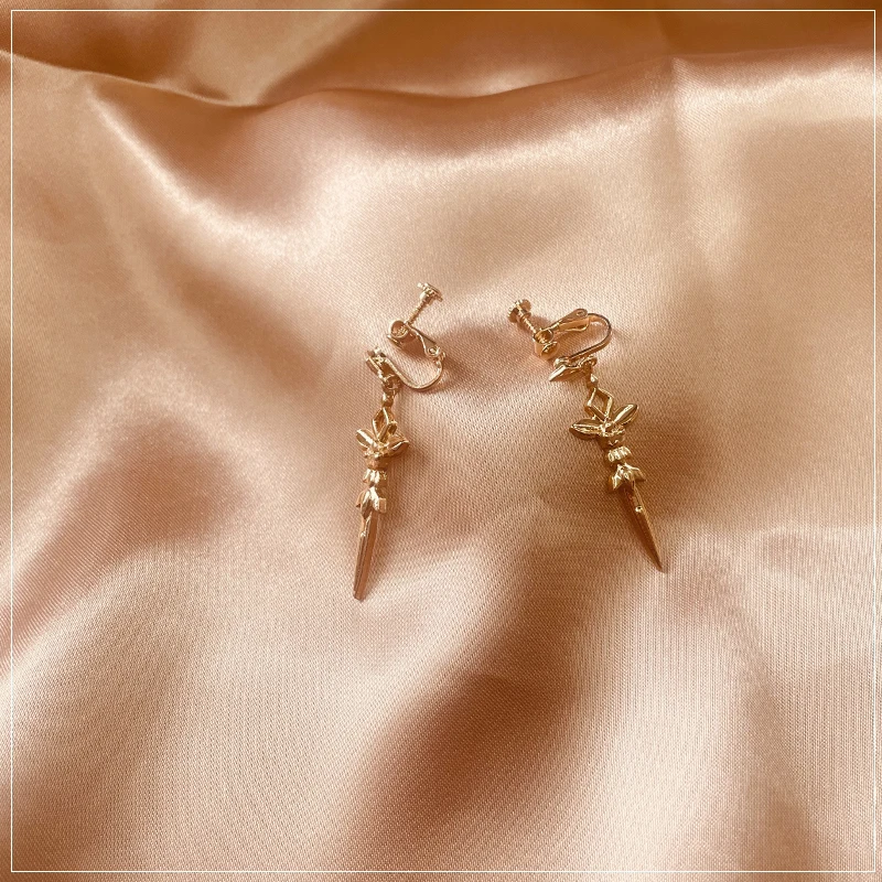 Аниме Honkai: Star Rail Himeko Модные клипсы для ушей серьги-гвоздики Ожерелье косплей