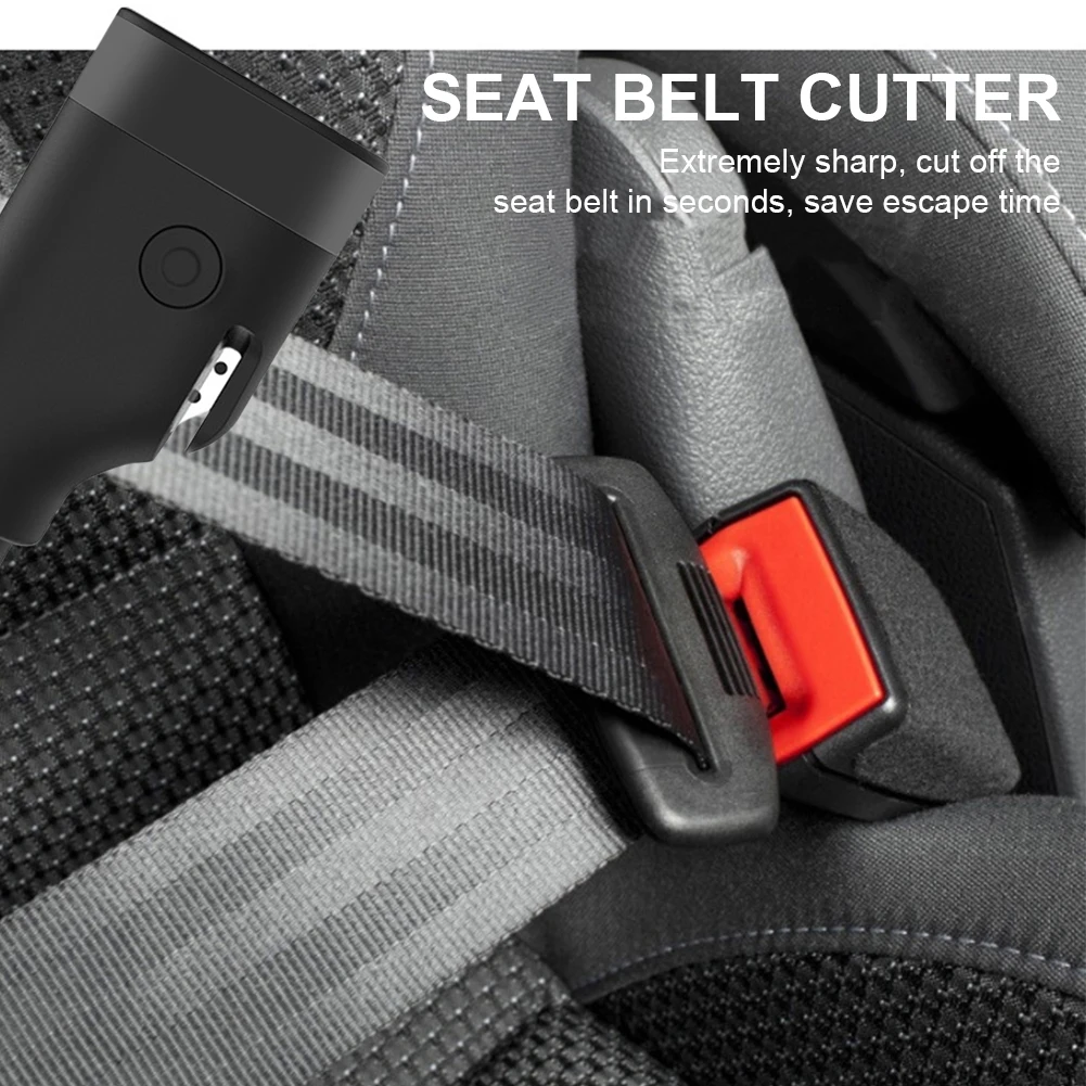 car charger adapter fast charging with led flashlight emergency window breaker belt cutter multi function 6 in 1 phone charger free global shipping