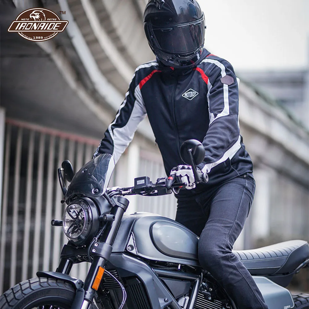 

Motorcycle Jacket Men Breathable Jaqueta Motociclista Wear-resistant Biker Jacket Pantalon Moto Anti-drop Motocross Jacket