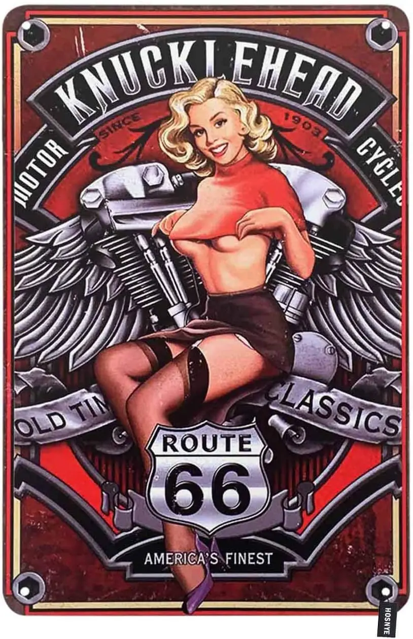 

HOSNYE Motor Pin Up Girl Алюминиевая вывеска