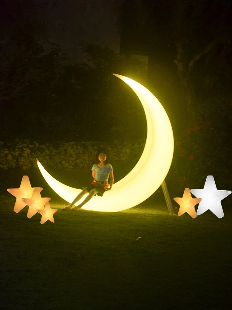 Светящийся лунный стул уличное украшение для двора Ландшафтная напольная