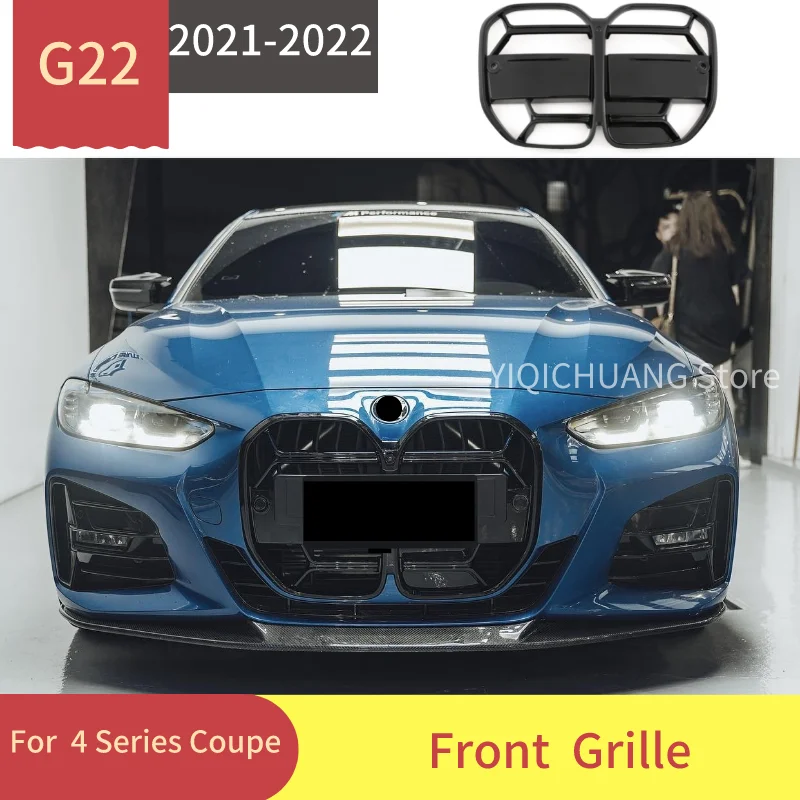 

G22 M4 Style передняя решетка радиатора для BMW 4 Series Coupe G23 2021 2022 430i 440i 2 Door ABS Diamond racing решетка CS Style