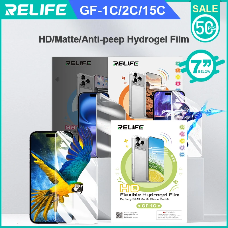 Фото Пленка гидрогелевая RELIFE GF-1C GF-2C GF-15C HD/матовая/защитная для серии Y22 Y25 C3 для станка для резки пленки без кода активации №1