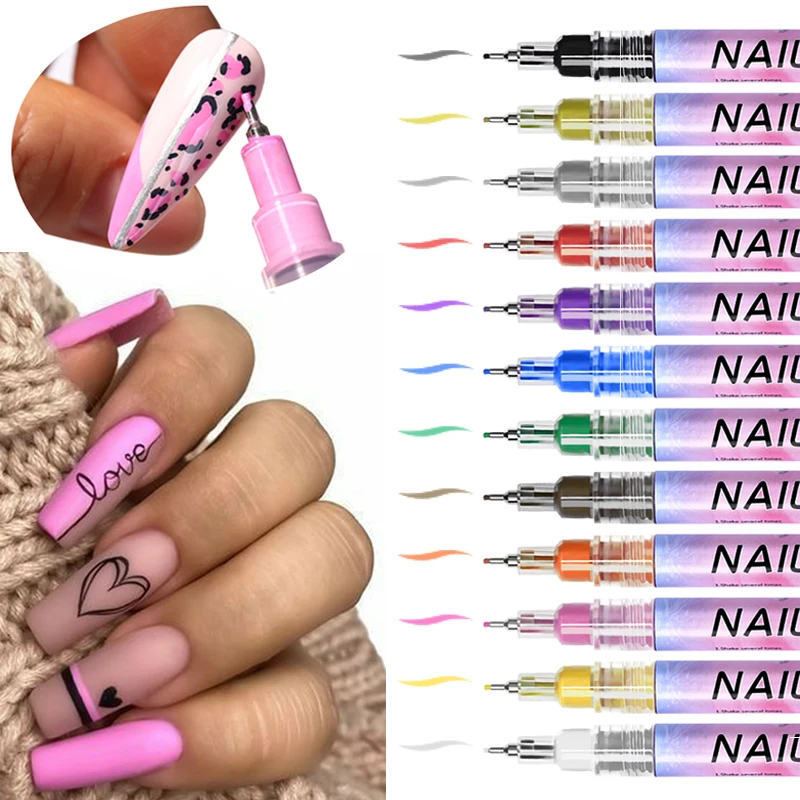 Plastic Waterproof Painting Liner Brush White Marker Pen Nai