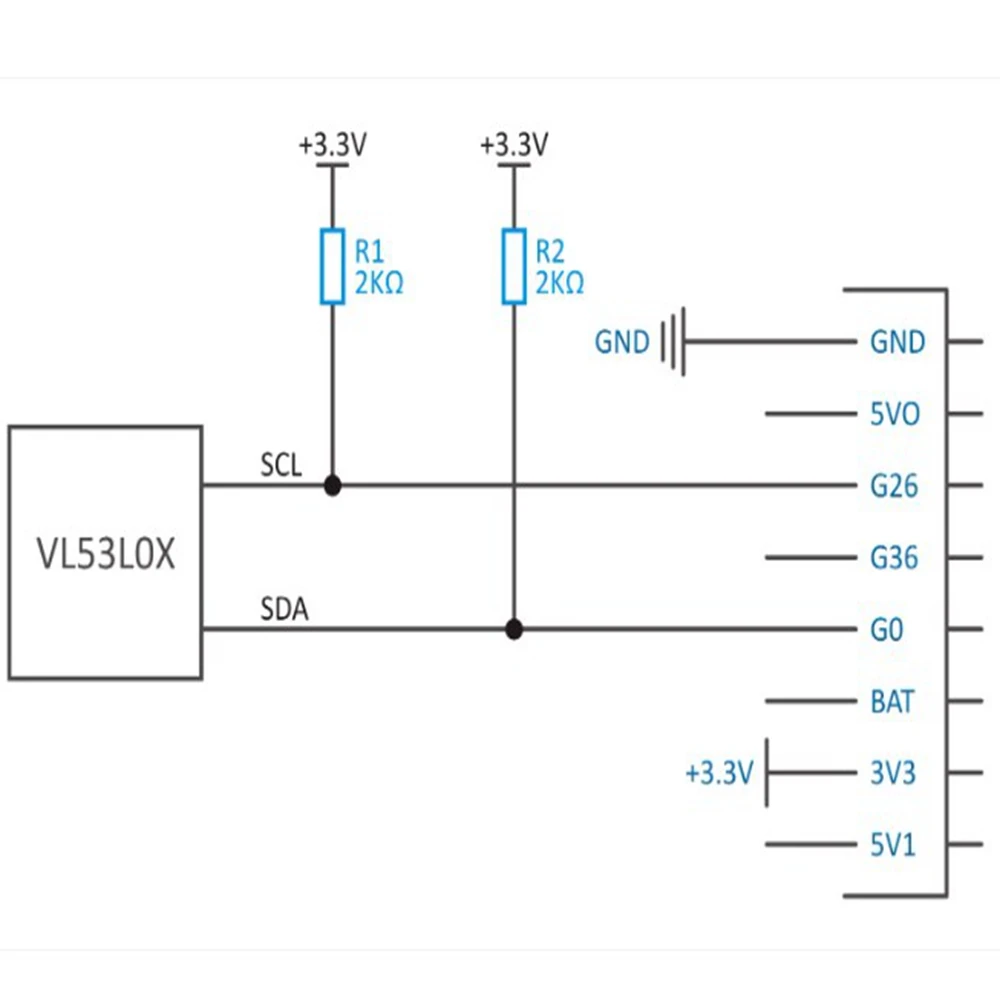 Датчик лазерного дальнего диапазона ToF VL53L0X VCSEL