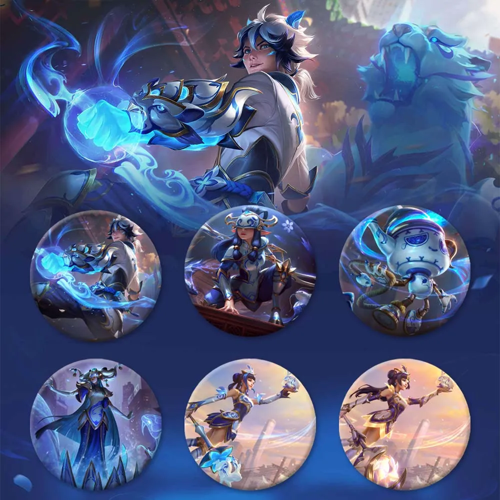 Значок из Лига Легенд металлическая брошь на рюкзак в стиле аниме Люкс Ezreal Amumu