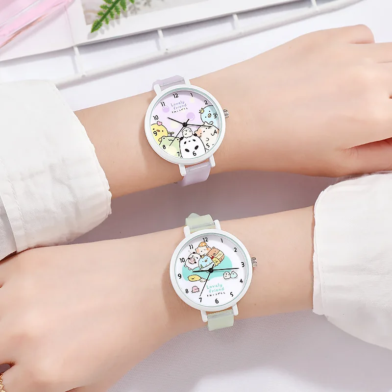 

Kids Watches Boys Girls Cute Cartoon Luminous Silicone Children's Watch Women Ladies Quartz Wristwatches Sumikko Gurashi Watch