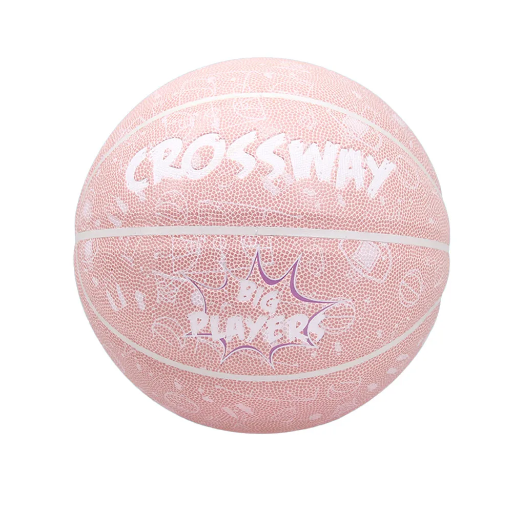

Outdoor Basketball Cool Faux Leather Eco-friendly Training Basketball Street Wear-resistant Graffiti Basketball W/ Pin+Bag+Pump