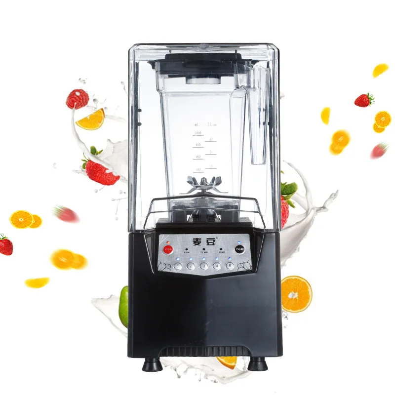 Высокомощный молочный чай с капюшоном машинка для смузи коммерческая Бесшумная