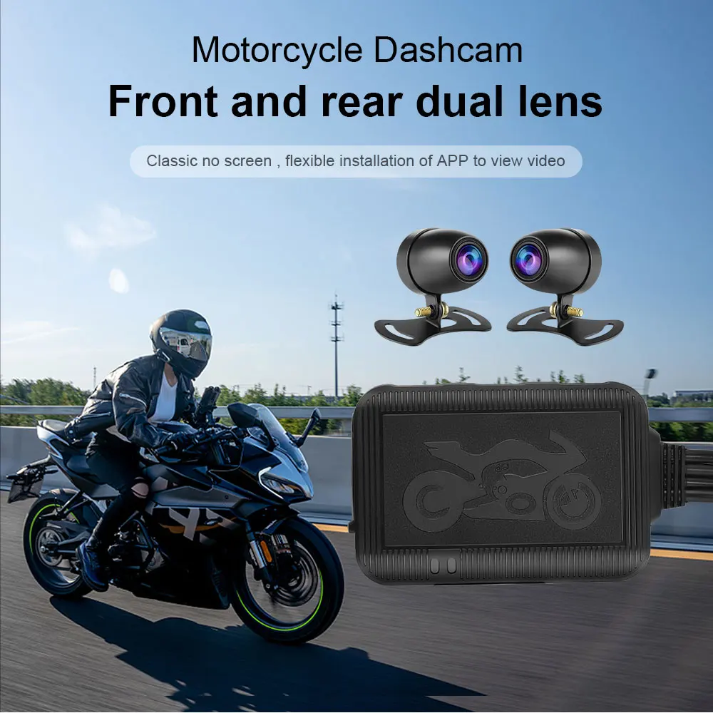 Full Body Waterproof Motorcycle Camera Recorder SE2 WiFi Dual 1080P Full HD Motorcycle DVR Dash Cam Black GPS Box