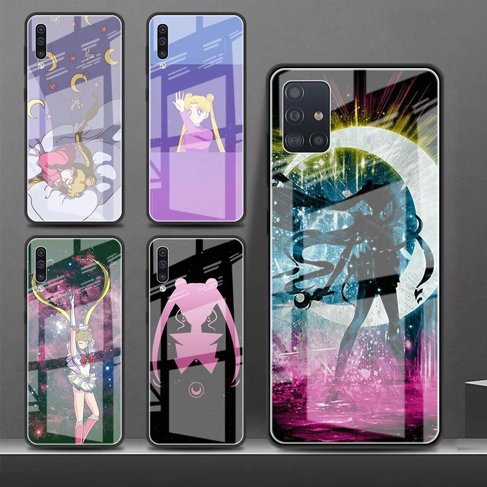 

Sailor Moon Anime Glass Case For Samsung Galaxy A52 A51 A71 A73 A23 A33 A31 A72 A41 A12 A11 A32 A02s A21 Shell Phone Cover Lunda