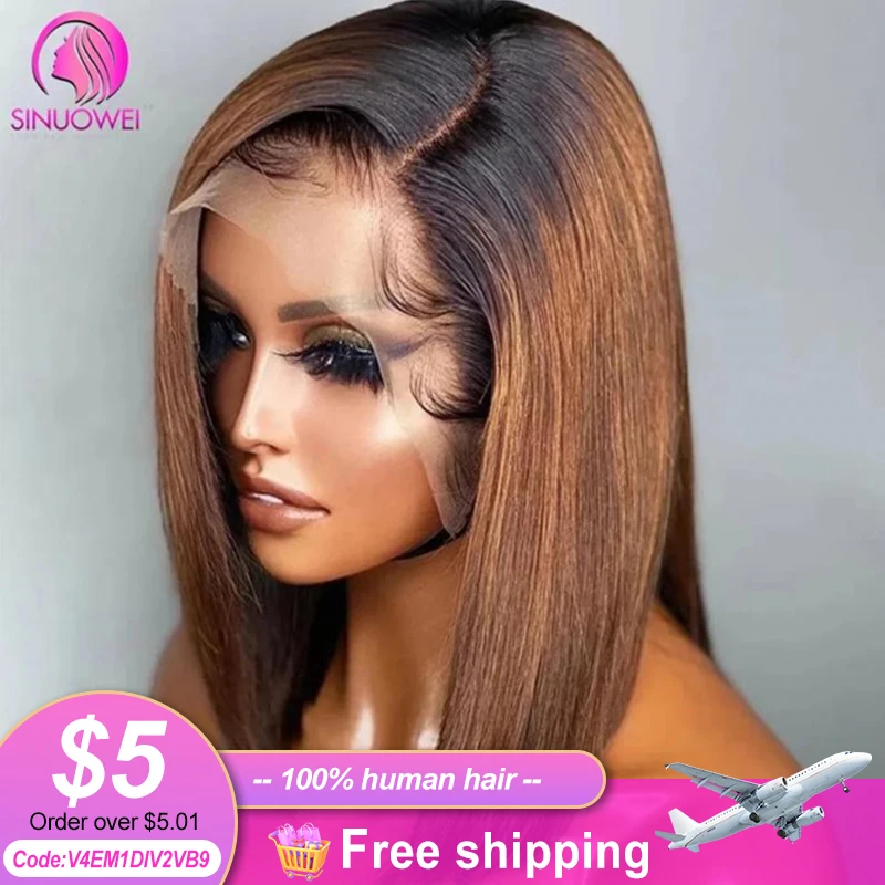 13x4 Lace Short Bob Wig Human Hair Lace Front Wig Remy Hair 4x4 Lace Closure Human Hair Wigs For Woman
