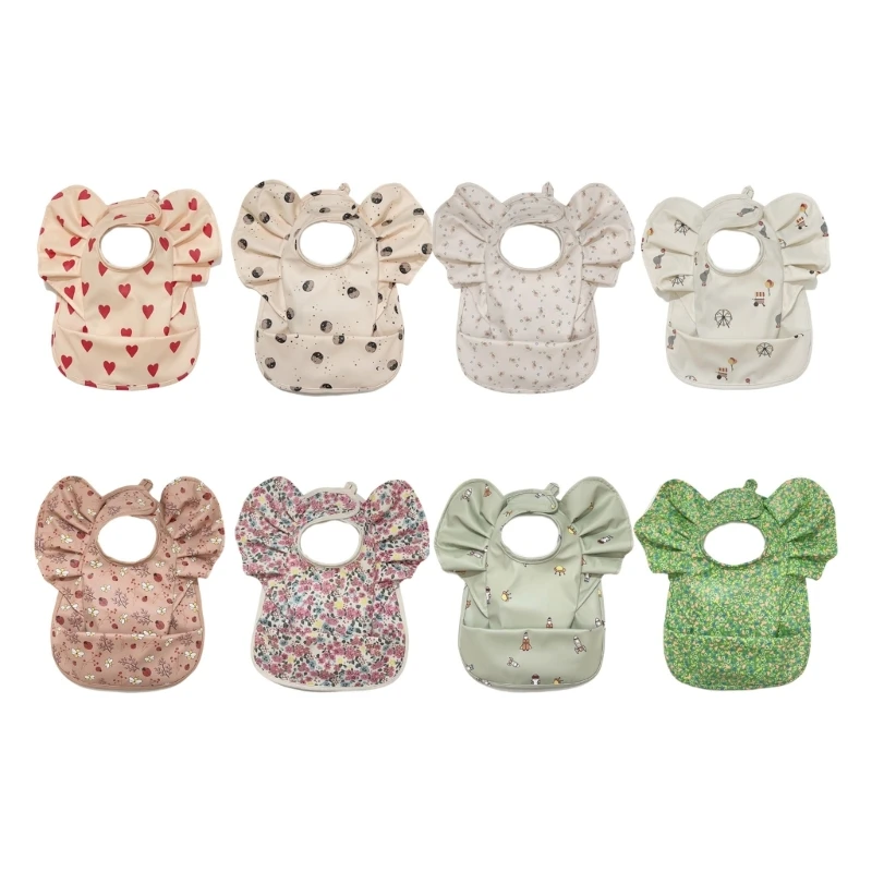 

Baby Bib PU MacramesCartoon Saliva Towel Eating Chewing Accessory for Kid Girls DropShipping