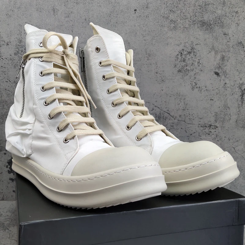 

High Top Men Canvas Boots Breathable Women Chunky Heel Boot Mans Womans Designer Boot
