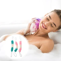 exfoliating bath sponge knitted stretchy mesh pouf bathing tools for bathing spa shower 3pcs