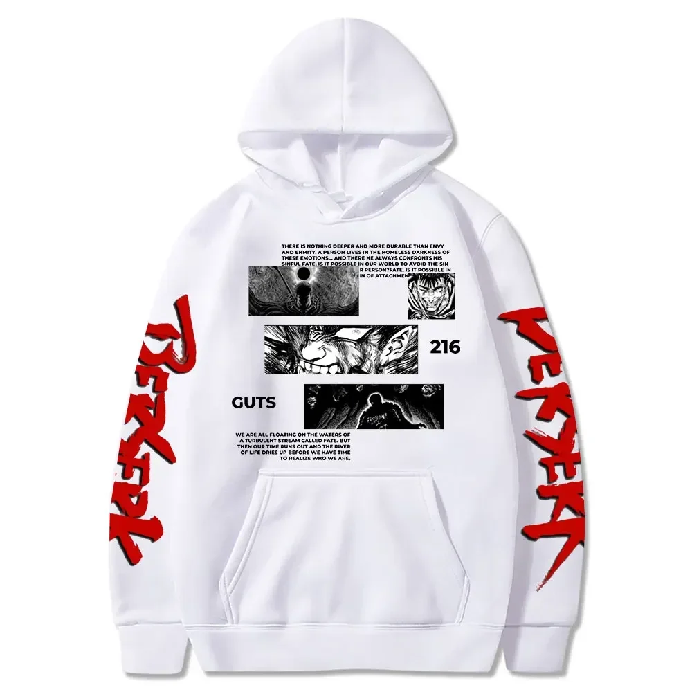 Толстовка мужская хлопковая с длинным рукавом свитшот принтом манга берзер хит