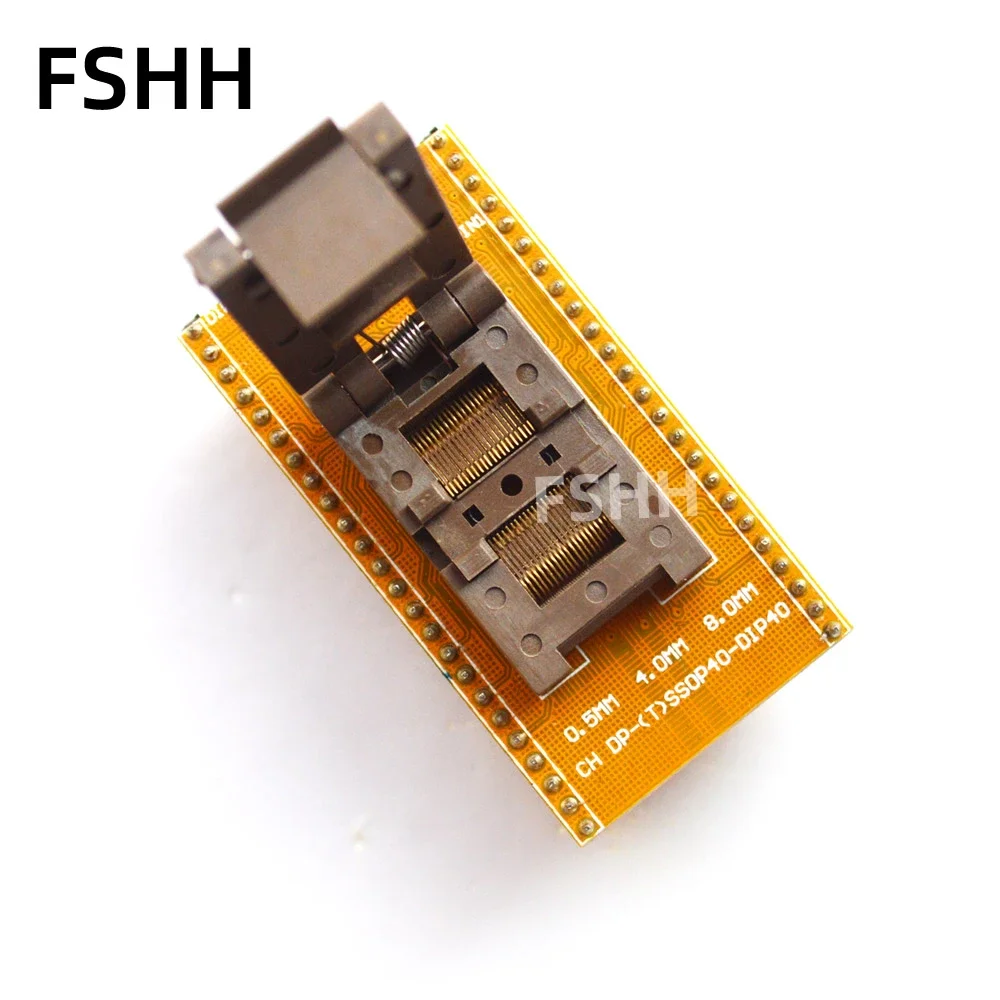 BQSOP40 FP-40-0 5 тестовый разъем Clamshell SSOP40 CH-DP(T)SSOP40-DIP40 Адаптер программатора Шаг 0 мм