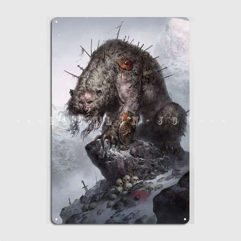 

Dire Bear Poster Metal Plaque Cinema Living Room Mural Funny Plaques Tin Sign Posters
