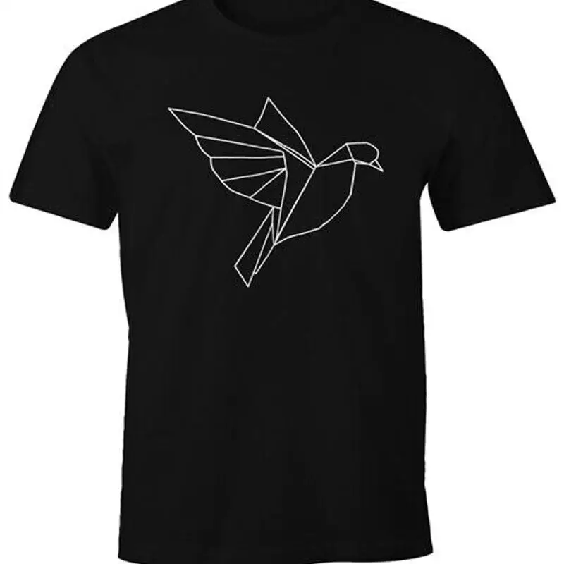Фото Мужские многоугольные оригами Bird Bird Moonworks ®   Футболка №1