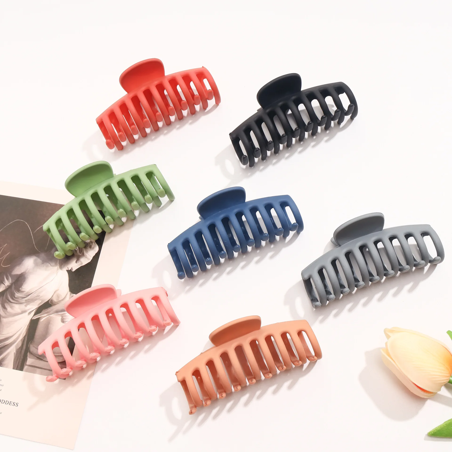 Пластиковый зажим для волос 11 см аксессуары