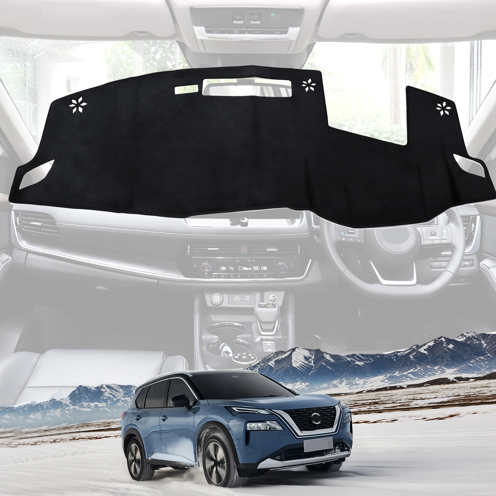 

Dashboard Pad Cover for Nissan X-trail Rogue 2021-2023 Xtrail Anti-Slip Dash Mat Dashmat Protective Sunshade Accessories