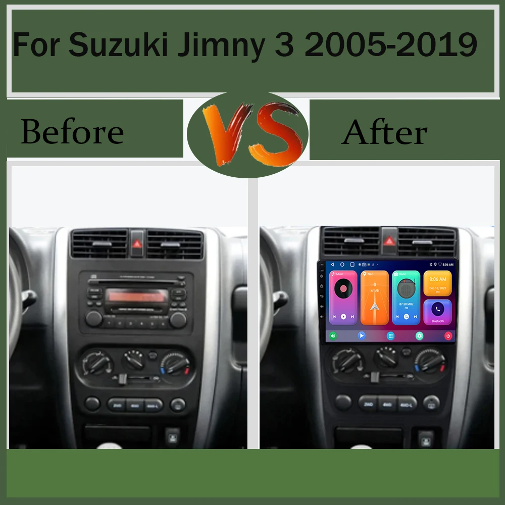 Мультимедийный видеоплеер для Suzuki Jimny 3 2005-2019 Android 13 GPS-навигация стерео головка WIFI