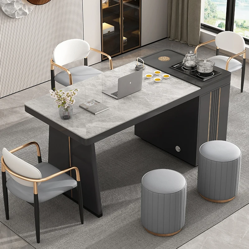 Кофейный обеденный столик современный роскошный мобильный стол консоль для