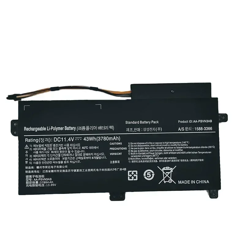 Фото Новый аккумулятор AA-PBVN3AB для ноутбука Samsung NP370R4E NP370R5E NP370R5V NP450R4E NP450R5E NP450R4V NP450R5V NP470R5E NP510R5E 43 Втч №2