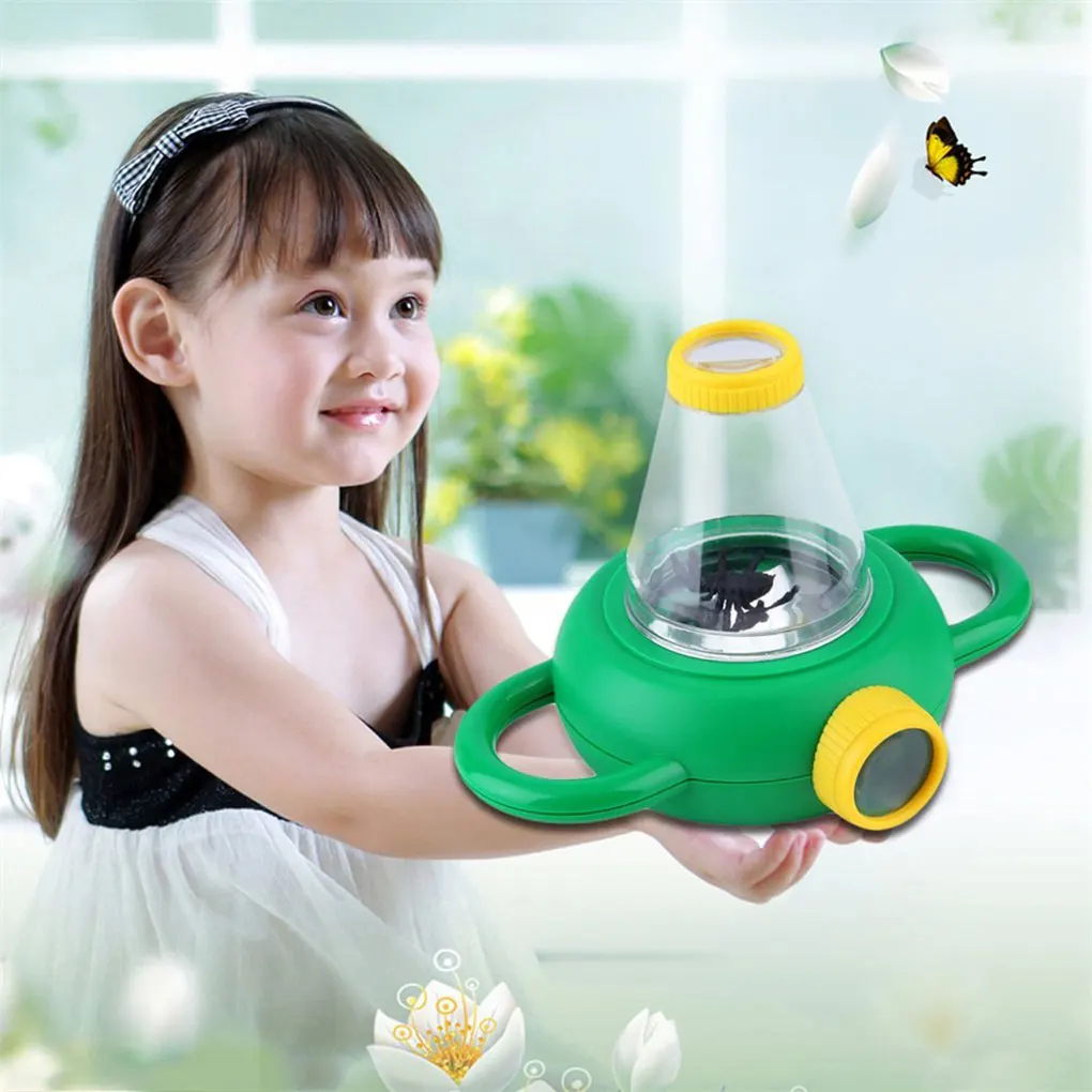 

Two Way Bug Insect Observation Viewer Kids Toy PP Plastic Magnifier Magnifying Glass