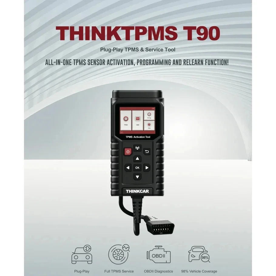 Фото 2024 ThinkCar THINKTPMS TP T90 Программатор TPMS S2 315 МГц 433 МГц 2 в 1 Инструмент для диагностики давления в автомобильных шинах Инструмент для обслуживания датчика TPMS №3